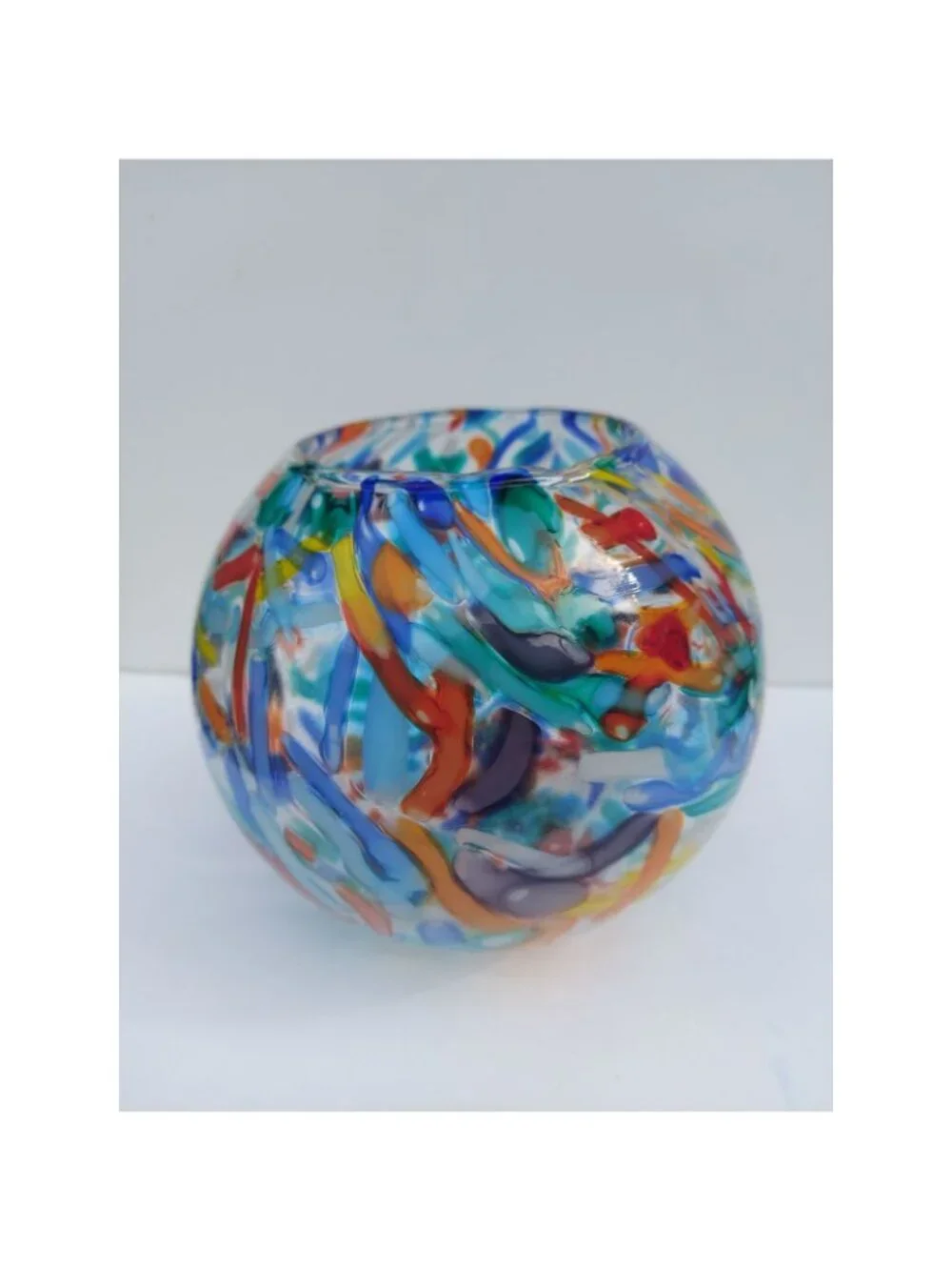 Multicolor Glass Bowl Fishbowl Centerpiece